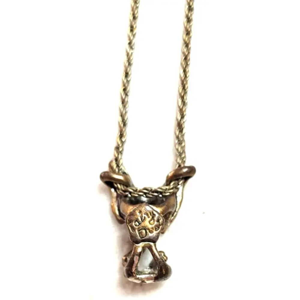Fairy Dust Vintage Ornate Vial Holder Necklace Pendant Mixed Metal Fairycore